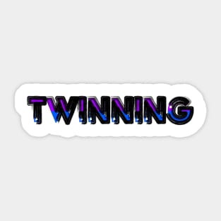 Twinning Purple and Blue Sticker